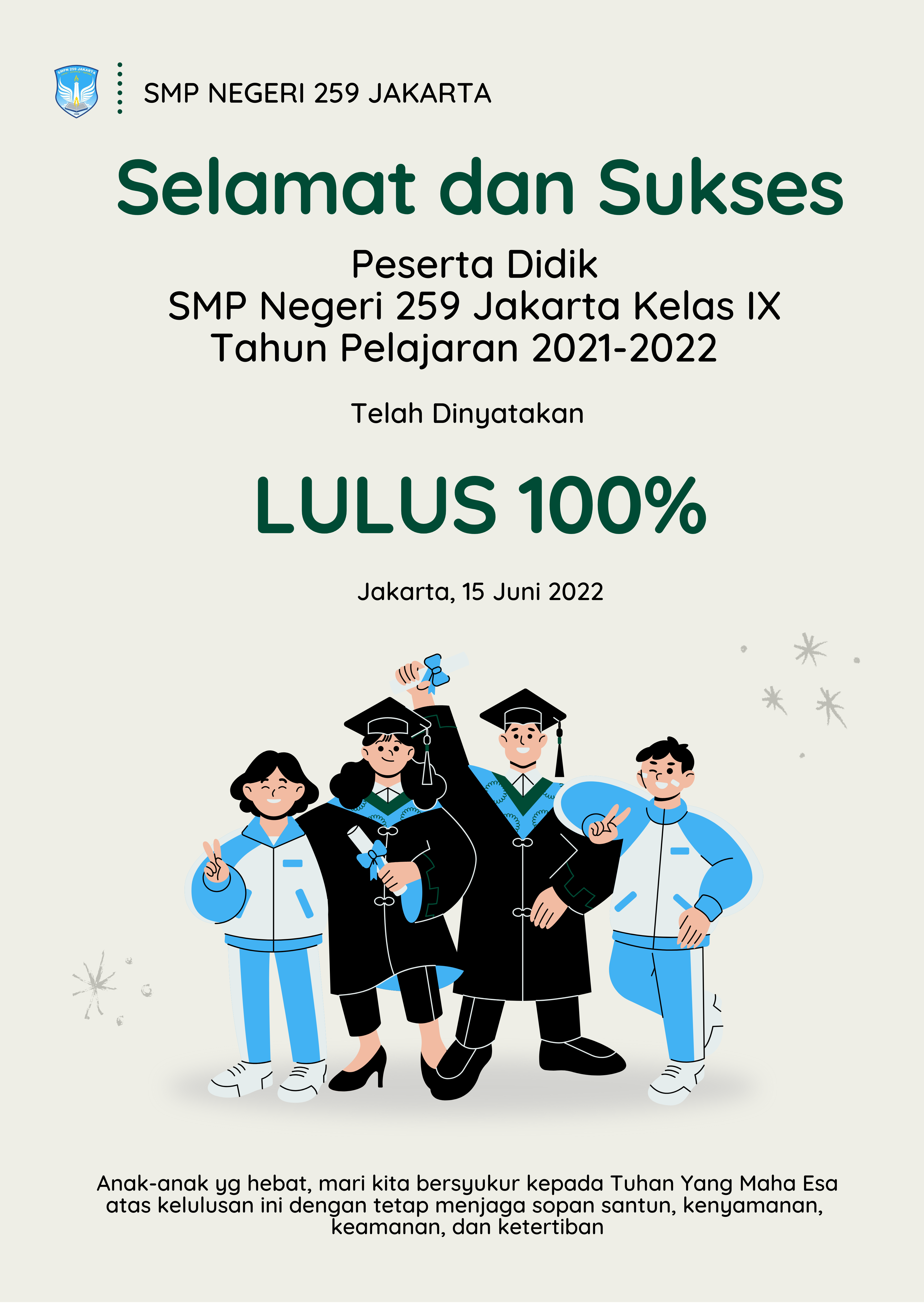 Pengumuman Kelulusan Kelas IX Tahun Pelajaran 2021-2022